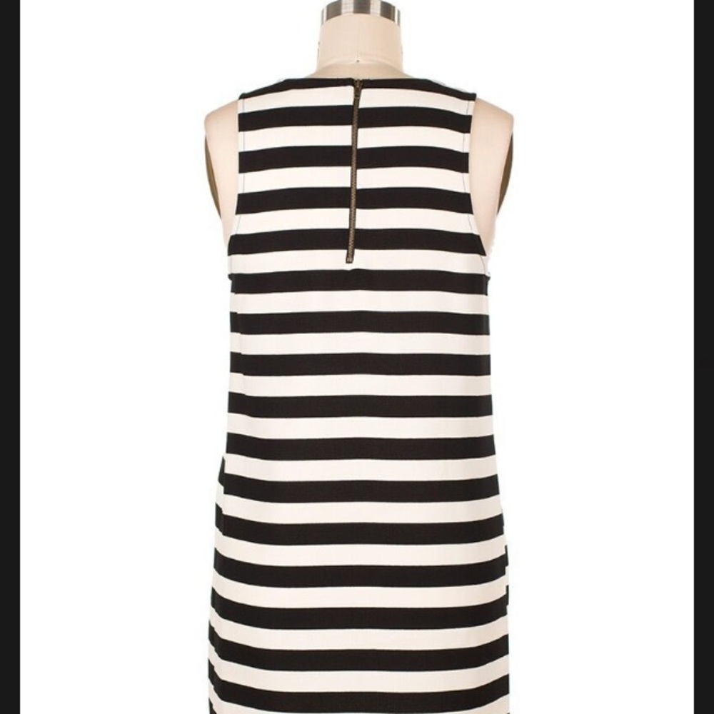 Everly Black and White striped dress - Picture 3 of 5
